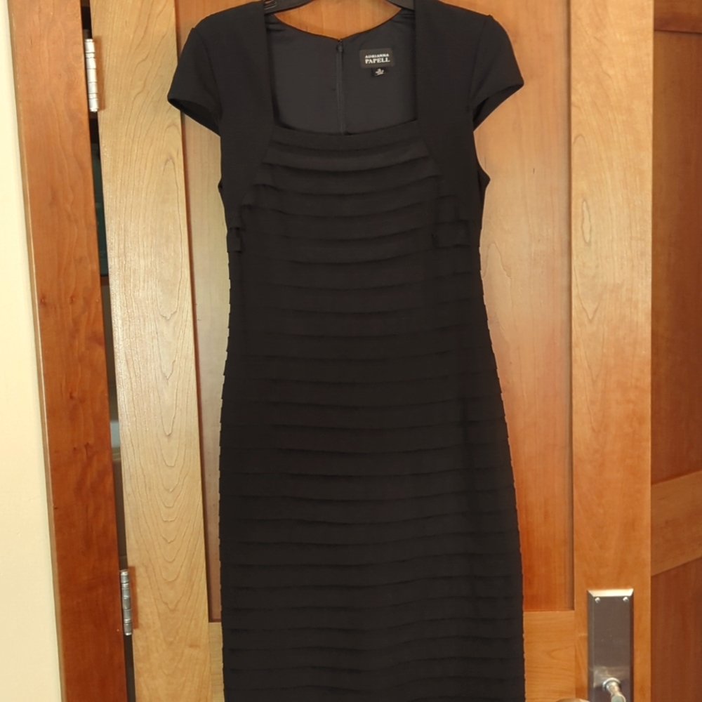 Adrianna Papell black dress, size 10.